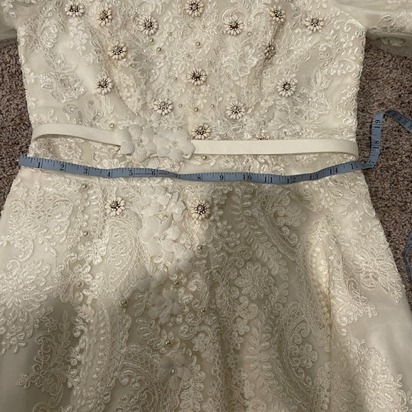 TEUTA MATOSHI Brand new never worn beautiful custom made white Gown PROM WEDDING - Picture 11 of 16